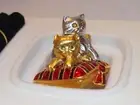 Estee Lauder " Playful Kittens" Compact Dazzling Silver solid Perfume MIB