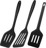 Silicone Spatula Turner, Heat Resistant Silicone Slotted Fish Turner Spatula ...