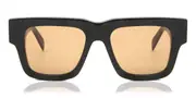 Retrosuperfuture MEGA REFINED B5Y Men's Sunglasses Black Size 53