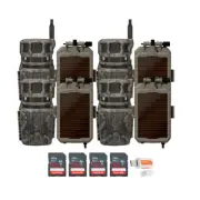 Stealth Cam Revolver 36MP Cellular Trail Camera 4 Pack with Card Reader Bundle