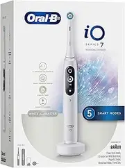 Oral-B iO 7 Gentle Care Sensitive Electric Toothbrush with Travel Case, Magnetic Charger, White