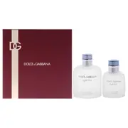 Light Blue by Dolce and Gabbana for Men - 2 Pc Gift Set 6.8oz EDT Spray, 2.5oz EDT Spray