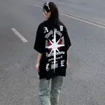 【現貨⚡速發】250克重磅100%純棉夏季美式高街復古小眾高街歐美街頭寬鬆短袖T恤 BHM9