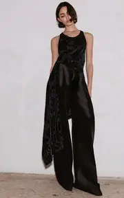 [Greta Constantine] Magda Floral Sash Detailed Top