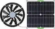 Small Solar Powered Fan, Solar Ventilation Fan, Solar Exhaust Fan, 12V Solar Vent Fan for Round Ventilation and Greenhouse Cooling Extractor, p