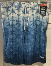 Speedo Men’s Comfort Stretch SPF50 Board Shorts Blue Lemonade Medium M (32X9)