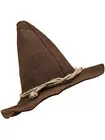 Adult Brown Scarecrow Hat Deluxe Felt Oktoberfest Wizard Hillbilly Hat Costume