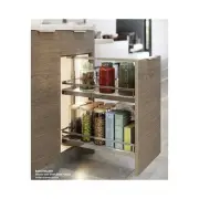 Kessebohmer SHORT-BASE11 KIT Cabinet Pull-Out Kit- Fits 20" to - Champagne /