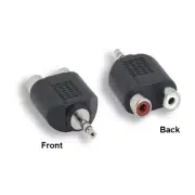 Kentek 3.5mm 1/8" AUX Male to 2RCA Female Red White Adapter Auxiliary Audio