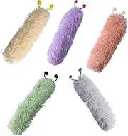 Cat Plush Catnip Toy - 5X Cat Teething Chew Doll with Caterpillar-Shaped,Bite-Resistant Chewing Toys for Small Large Medium Kitten Exercise Playing