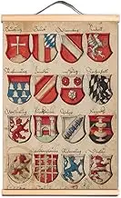 Ancient War Military Wall Art Posters and Canvas Scroll Prints Tapestry, Decorate Your Room With Vintage Bavarian Court Knight's Order Wall Hanging Painting 3