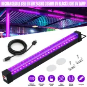 Rechargeable cordless UV Black Light Bar Fixture Ultraviolet Lamp Strip DJ Party