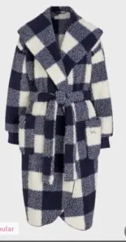Peter Alexander Ladies Buffalo Check Dressing Gown M/L Navy