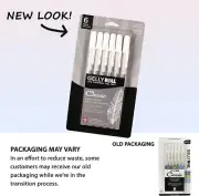 Sakura Gelly Roll Classic White Gel Ink Pen Fine Medium Bold Set of 6
