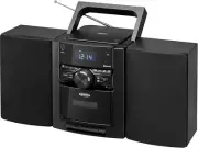 All-in-One Bluetooth Music System with CD, Cassette & FM Radio - Compact Design