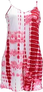[SAFIGLE] Ladies Tie Dye Jumpsuit Tie Dye Tank Top Bodysuit Shorts Tie Dye Dresses for Women Summer Shorts for Women Shorts for Summer Women Shorts for Summer Polyester Red