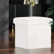 Artiss Ottoman Storage Foot Stool Vanity Square Teddy
