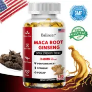 Maca + Ginseng Capsules, Increase Male Sexual Desire and Athletic Performance