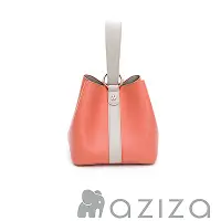 在飛比找Yahoo奇摩購物中心優惠-aziza NINA斜背手拎兩用水桶包(小) 珊瑚紅