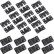 Ymaiss 36Packs Stainless Steel Flush Mount Bracket, Interlocking Photo Frame Hook 54x30mm Heavy Duty Picture Hangers, Z Clip Bracket, Furniture Connector for Photo Mirrors Wall Mount Hardware Black