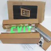Lithonia LED Edge-Lit Exit Sign, Aluminum, Single face, Red with mirror separato