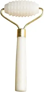 OATIPHO 1Pc Natural Jade Roller Massager for Face Care Ergonomic Single Head Facial Massage Tool Compact and Portable for Slimming and Relaxation Durable Handle