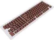 Dpofirs Keyboard Keycaps, 114 Key PBT OEM Height Two Color Injection Light Transmitting Mechanical Keyboard Keycap(Mini deep Coffee)