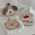 High Definition Handheld Mirror Animal Shape Compact Pocket Mirror Women