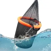 Fish Basket - Foldable Fish Basket, Portable Fishing Net Trap | Wire Mesh Live Catch Basket River Lake Pond, Secure Locking System, Foldable Fishing Accessories for Outdoor Fishing and Camp