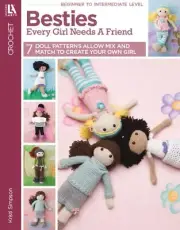 Crochet Pattern Book BESTIES ~ 7 Plush Dolls & Outfits ~ Best Friends