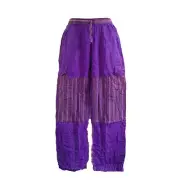 Mens Purple Hippie Pants Cargo Cotton Stonewash Boho Unisex Summer Fun Bohemian