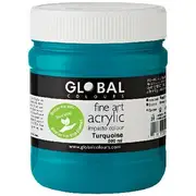 Global Colours Acrylic Paint Zero VOC 500mL Turqouise