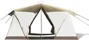 Double Layer Family Camping Tent with 2 Mesh Door & 2 Mesh Windows Instant Cabin Tent 3-4 Person Extra Large Tent for Camping Hiking & Traveling