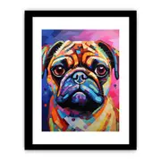 Pug Dog Modern Art Framed print Art Poster