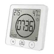 1 PC Waterproof Home LCD Digital Display Wall Clock Timer Temperature Humidity