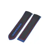 22mm Fabric Plated Rubber Watch Strap For Omega Seamaster Planet Ocean 600M