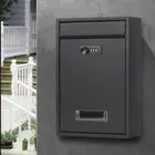 Large Vintage Mount Mailbox W/Code Lock Large Capacity Letterbox Black Password