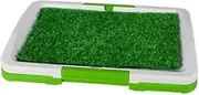 AIMALL Indoor Dog Pet Potty Training Portable Toilet Loo Pad Tray Grass Mat,18.5 x 13.4 x 2.4 inches