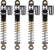 INJORA 43mm Shocks Aluminum Threaded Tele Absorber Damper Upgrades Parts Accessories for Axial SCX24 Bronco Gladiator Deadbolt JLU C10 (Grey)