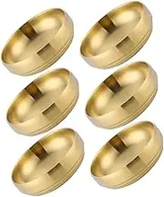 Cabilock 6pcs Mini Korean Kimchi Bowls Stainless Steel Dipping Plates for Condiments Appetizers Seasoning Elegant Round Design Sturdy Serving Bowls