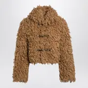 [Burberry] Beige Wool-blend Short Jacket 6 UK Brown