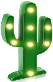 Catzon LED Cactus Light Cute Cactus Night Table Lamp for Kids' Room Bedroom Party Garden Home Decorations