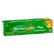 NEW Berocca Performance Orange 15 Effervescent Tablets