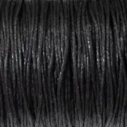 Black 1mm Waxed Cotton Cord, 100 Yards, Ideal for Macramé and Beading