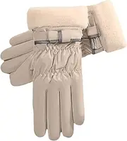 [ONQendDv] Warm Gloves for Women, Fiber Mittens with Touch Screen Fingers Thickened Warm Lining Gloves Snow Ski Gloves Fashion Womens Cycling Gloves