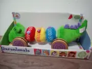Garanimals Pull Along Aligator Toddler Toy Natural Wood
