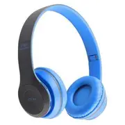 Noise Cancelation Rechargeable Bluetooth Headphone Blue - One Size