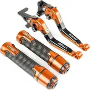 Clutch Brake Lever for VTX1300 VTX 1300 2003 2004 2005-2010 Motorcycle Clutch Brake Lever Extendable Adjustable Foldable Levers Handlebar Grips(6)