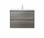 MAXIMO 600MM AMAZON GREY WALL HUNG VANITY WITH CERAMIC TOP