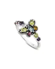Samuel B. 18K & Silver 1.16 ct. tw. Gemstone Butterfly Ring